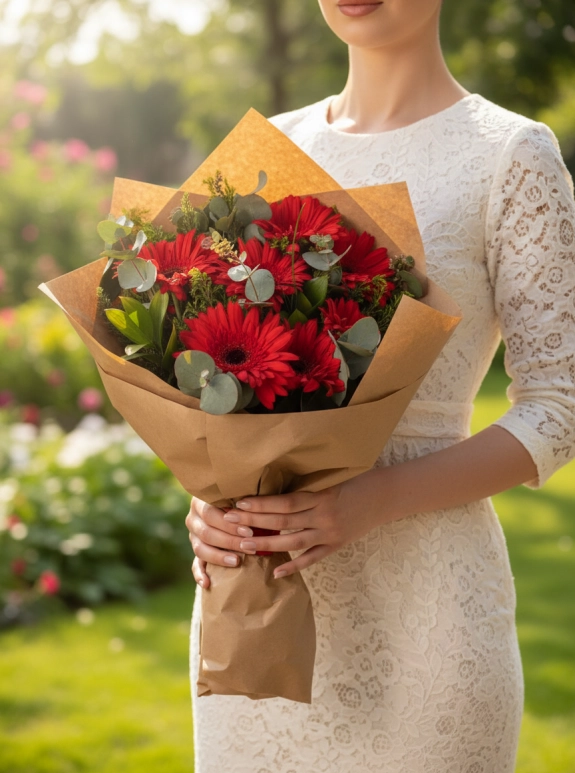 Kırmızı Gerbera Buketi